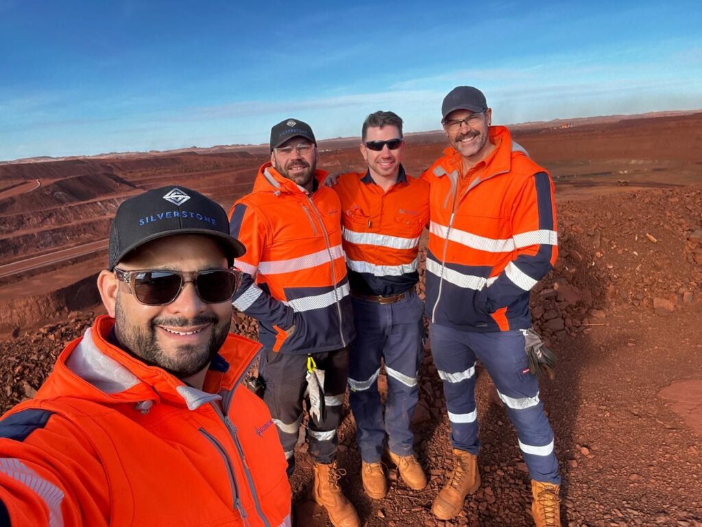 Silverstone employees visiting a mining operation in Western Australia